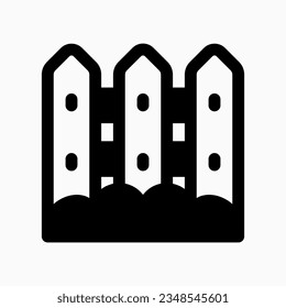 Icono de vector de cercas editable. Jardinería, paisajes, horticultura, construcción. Parte de una familia de iconos grandes. Perfecto para interfaces web y de aplicaciones, presentaciones, infografías, etc