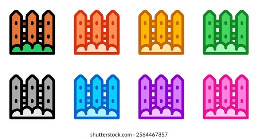 Editable fences vector icon. Gardening, landscaping, horticulture, building. Part of a big icon set family. Perfect for web and app interfaces, presentations, infographics, etc