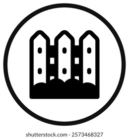 Editable fences vector icon. Gardening, landscaping, horticulture, building. Part of a big icon set family. Perfect for web and app interfaces, presentations, infographics, etc