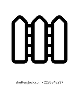 Editable fences vector icon. Property, real estate, construction, mortgage, interiors. Part of a big icon set family. Perfect for web and app interfaces, presentations, infographics, etc