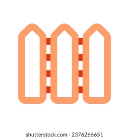 Editable fences vector icon. Property, real estate, construction, mortgage, interiors. Part of a big icon set family. Perfect for web and app interfaces, presentations, infographics, etc