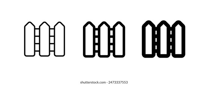 Editable fences vector icon. Property, real estate, construction, mortgage, interiors. Part of a big icon set family. Perfect for web and app interfaces, presentations, infographics, etc