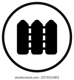 Editable fences vector icon. Property, real estate, construction, mortgage, interiors. Part of a big icon set family. Perfect for web and app interfaces, presentations, infographics, etc