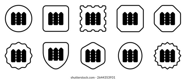 Icono de Vector de vallas editable. Propiedad, bienes raíces, construcción, hipoteca, interiores. Parte de una gran familia de iconos. Perfecto para interfaces de Web y App, presentaciones, infografías, etc