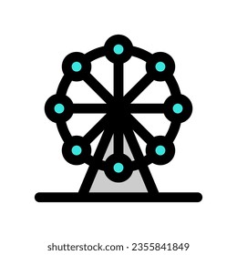 Editable ferris wheel, amusement park vector icon. Part of a big icon set family. Perfect for web and app interfaces, presentations, infographics, etc