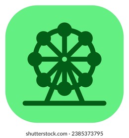 Editable ferris wheel, amusement park vector icon. Part of a big icon set family. Perfect for web and app interfaces, presentations, infographics, etc