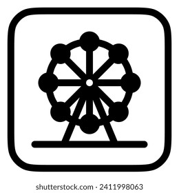 Editable ferris wheel, amusement park vector icon. Part of a big icon set family. Perfect for web and app interfaces, presentations, infographics, etc