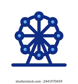 Editable ferris wheel, amusement park vector icon. Part of a big icon set family. Perfect for web and app interfaces, presentations, infographics, etc
