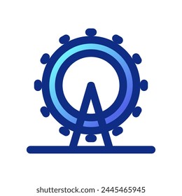 Editable ferris wheel, amusement park vector icon. Landmark, monument, building, architecture. Part of a big icon set family. Perfect for web and app interfaces, presentations, infographics, etc