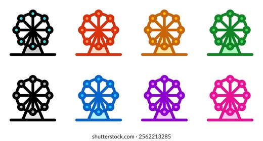 Editable ferris wheel, amusement park vector icon. Part of a big icon set family. Perfect for web and app interfaces, presentations, infographics, etc