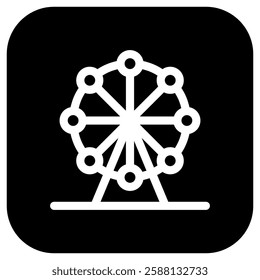 Editable ferris wheel, amusement park vector icon. Part of a big icon set family. Perfect for web and app interfaces, presentations, infographics, etc