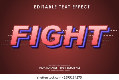 Editable Fight 3D Text Effect