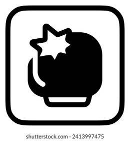 Editable fighting game, boxing glove vector icon. Video game, game elements. Part of a big icon set family. Perfect for web and app interfaces, presentations, infographics, etc