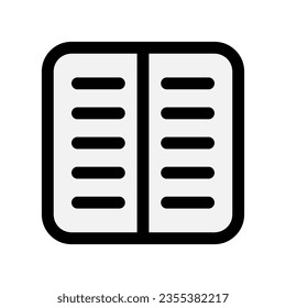 Editable file column vector icon. Part of a big icon set family. Perfect for web and app interfaces, presentations, infographics, etc