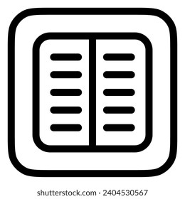 Editable file column vector icon. Part of a big icon set family. Perfect for web and app interfaces, presentations, infographics, etc