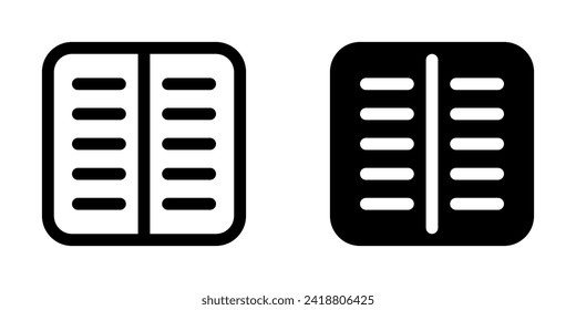 Editable file column vector icon. Part of a big icon set family. Perfect for web and app interfaces, presentations, infographics, etc