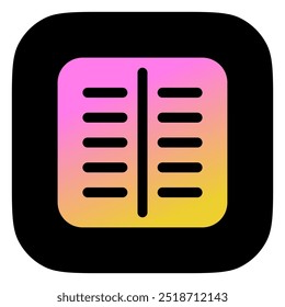 Editable file column vector icon. Part of a big icon set family. Perfect for web and app interfaces, presentations, infographics, etc