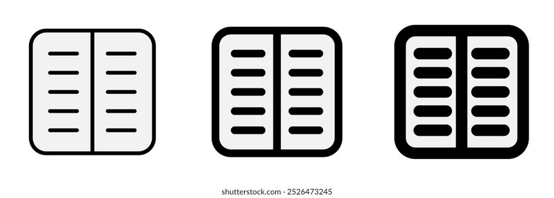 Editable file column vector icon. Part of a big icon set family. Perfect for web and app interfaces, presentations, infographics, etc