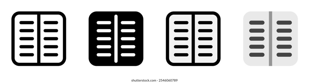 Editable file column vector icon. Part of a big icon set family. Perfect for web and app interfaces, presentations, infographics, etc