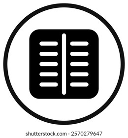 Editable file column vector icon. Part of a big icon set family. Perfect for web and app interfaces, presentations, infographics, etc