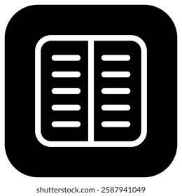 Editable file column vector icon. Part of a big icon set family. Perfect for web and app interfaces, presentations, infographics, etc
