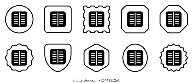 Editable file column vector icon. Part of a big icon set family. Perfect for web and app interfaces, presentations, infographics, etc