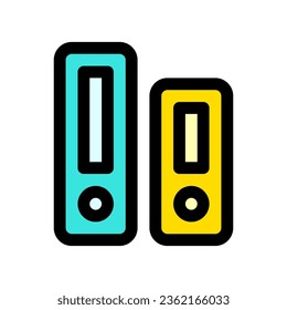 Editable file folder vector icon. Stationery, office, archive. Part of a big icon set family. Perfect for web and app interfaces, presentations, infographics, etc