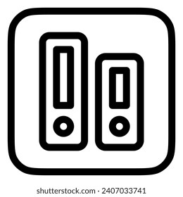 Editable file folder vector icon. Stationery, office, archive. Part of a big icon set family. Perfect for web and app interfaces, presentations, infographics, etc