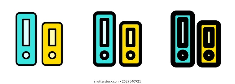 Editable file folder vector icon. Stationery, office, archive. Part of a big icon set family. Perfect for web and app interfaces, presentations, infographics, etc