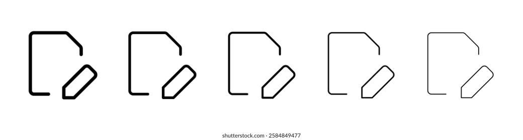 Editable file icon Vector logo sign