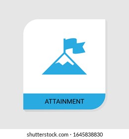 Editable filled attainment icon from Success icons category. Isolated vector attainment sign on white background