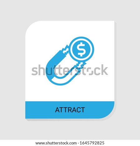 Editable filled Attract icon from Social Media Marketing icons category. Isolated vector Attract sign on white background