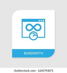 Editable Filled Bandwidth Icon From Video Streaming Icons Category. Isolated Vector Bandwidth Sign On White Background