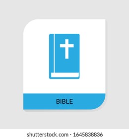 Icono de Biblia rellenado editable de la categoría de iconos de Boda. Signo bíblico vectorial aislado sobre fondo blanco