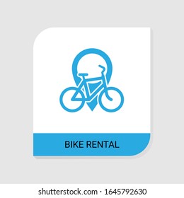 Editable Filled Bike Rental Icon From Bike Rental Icons Category. Isolated Vector Bike Rental Sign On White Background