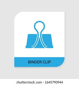 Icono de clip de encuadernador rellenado editable de la categoría Iconos de diseño de fondo. Signo de clip de enlace vectorial aislado en fondo blanco