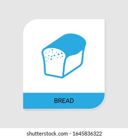 Editable filled bread icon from Restaurant icons category. Isolated vector bread sign on white background