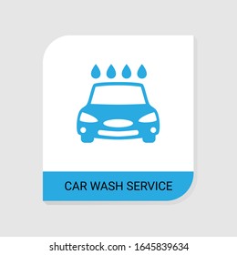 Icono de servicio de lavado de coches editable de la categoría de iconos de Servicios. Signo de servicio vectorial aislado de lavado de coches en fondo blanco