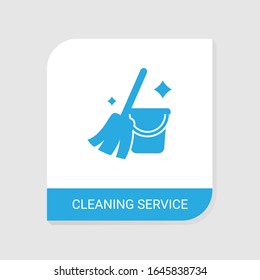 Editable filled Cleaning service icon from Services icons category. Isolated vector Cleaning service sign on white background