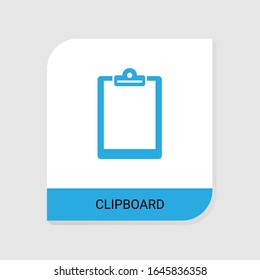 Editable filled Clipboard icon from Stationery icons category. Isolated vector Clipboard sign on white background
