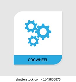 Icono de rueda cognoscitiva editable de la categoría Iconos de Construcción. Signo de rueda cognitiva vectorial aislado sobre fondo blanco
