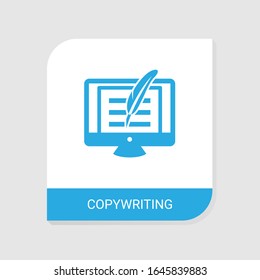 Editable filled Copywriting icon from Digital Marketing icons category. Isolated vector Copywriting sign on white background