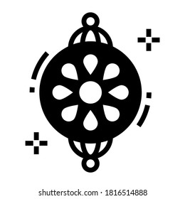 Diseño editable relleno del icono de adorno de decoración colgante