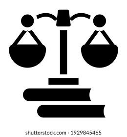     Editable filled design vector of justice balance 