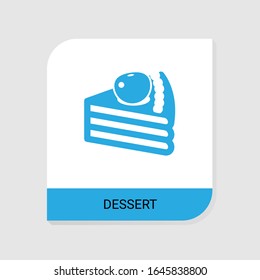 Bearbeitbar gefüllte Nachtisch-Ikone aus der Kategorie Restaurant Icons. Einzige Vektorillustration-Dessertschild auf weißem Hintergrund