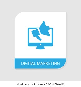 Editable filled Digital marketing icon from Digital Marketing icons category. Isolated vector Digital marketing sign on white background