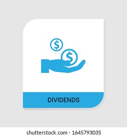 Editable filled Dividends icon from Accounting icons category. Isolated vector Dividends sign on white background