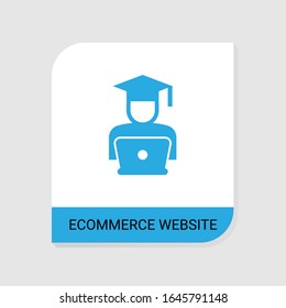 Editable filled eCommerce website icon from eCommerce icons category. Isolated vector eCommerce website sign on white background