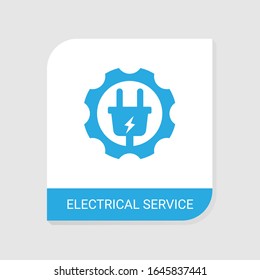 Icono de servicio eléctrico editable de la categoría de iconos de Servicios. Signo de servicio eléctrico vectorial aislado en fondo blanco