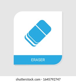 Editable filled Eraser icon from Stationery icons category. Isolated vector Eraser sign on white background